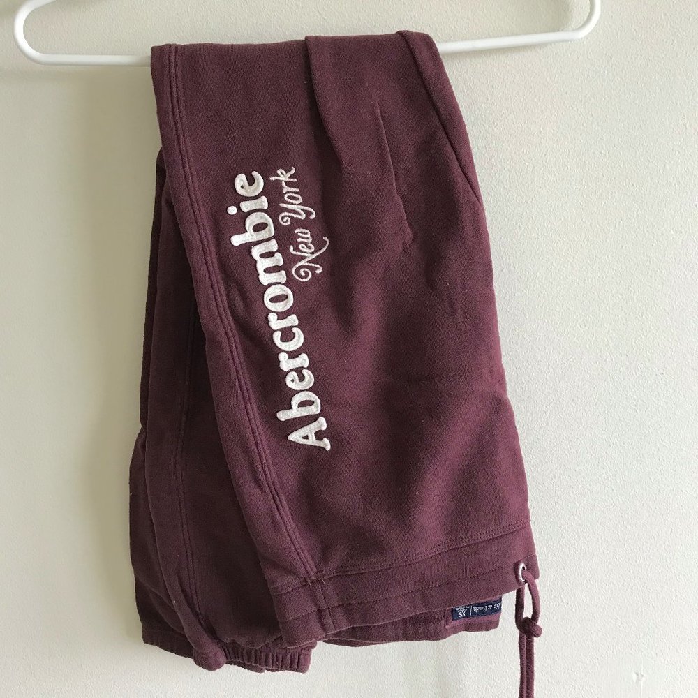 Abercrombie Maroon Fleece Sweatpants